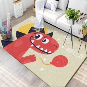 Kids Pattern 3D Printing Modern Design Carpet (Dino)
