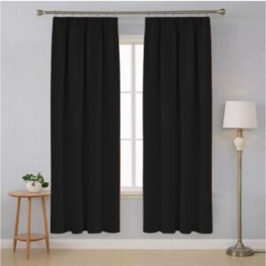 2 in 1 Modern Curtain Semi Dimout (Black)