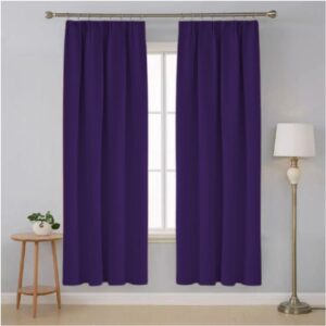 2 in 1 Modern Curtain Semi Dimout (Dark Purple)