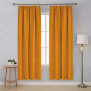 2 in 1 Modern Curtain Semi Dimout (Mustard Gold)