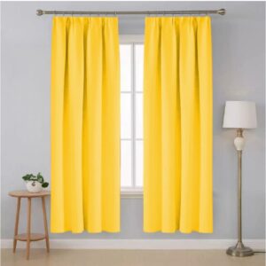 2 in 1 Modern Curtain Semi Dimout (Yellow)