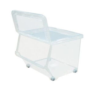 STORAGE BOX WITH WHEELS STACKO HP 70552 L CLEAR